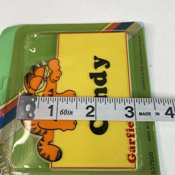 NEW Vintage Garfield Name Plate Cindy 1978 RARE, Sealed, Yellow - Picture 6 of 6